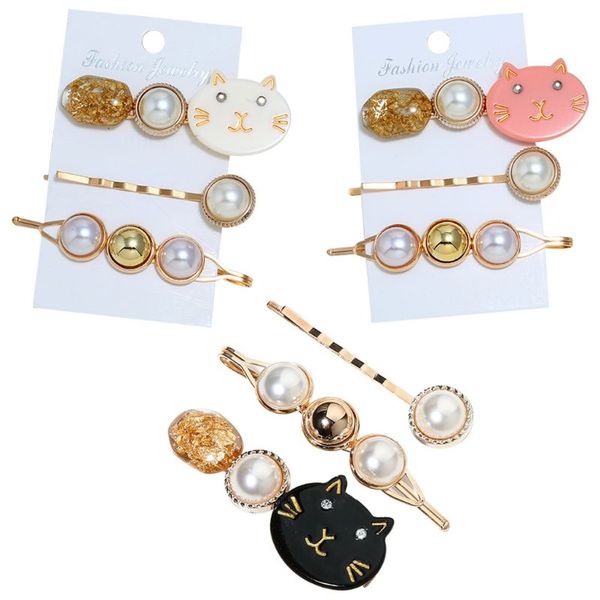 3pcs japanese women girl cute meow cat hair clip imitation pearl beaded hairpin golden tinfoil sequins acetate styling barrettes
3pcs japanese women girl cute meow cat hair clip imitation pearl beaded hairpin golden tinfoil sequins acetate styling barrettes