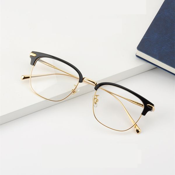 2020 new rectangle semi rimless eyeglasses with non-prescription clear lens optical glasses frame for men women oculos de grau, Black
2020 new rectangle semi rimless eyeglasses with non-prescription clear lens optical glasses frame for men women oculos de grau, Black