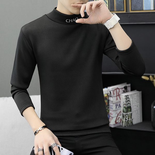 autumn winter velvet thicker high-collar t-shirt long-sleeved body repair trend and personality men's wea kg-142, White;black
autumn winter velvet thicker high-collar t-shirt long-sleeved body repair trend and personality men's wea kg-142, White;black