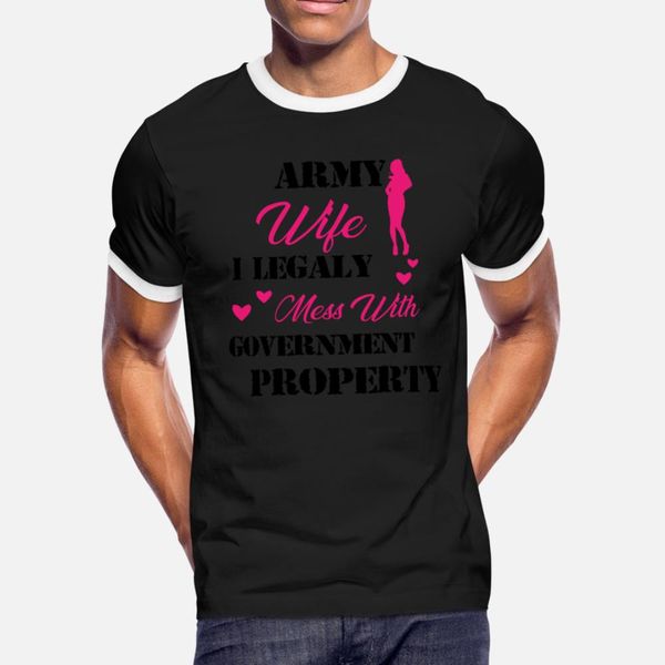 army wife t shirt men designer tee shirt o-neck normal crazy humor spring autumn letter shirt
army wife t shirt men designer tee shirt o-neck normal crazy humor spring autumn letter shirt