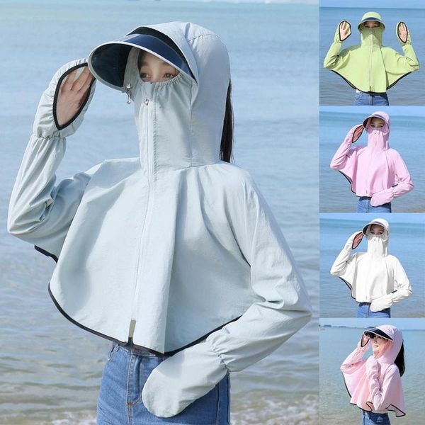 beach wear hands cover summer uv protection sun hat detachable hat sun clothing set beach sunscreen suit cap w3, Blue;gray
beach wear hands cover summer uv protection sun hat detachable hat sun clothing set beach sunscreen suit cap w3, Blue;gray