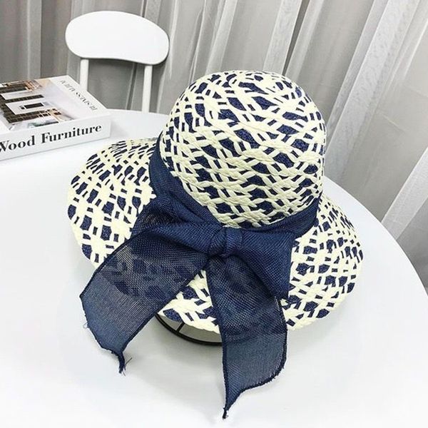 women's sun hat big bow wide brim floppy summer hats for women beach panama straw bucket hat sun protection visor cap, Blue;gray
women's sun hat big bow wide brim floppy summer hats for women beach panama straw bucket hat sun protection visor cap, Blue;gray