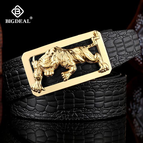 fashion tiger stainless steel automatic buckle men genuine leather belt business men belts for male 3.5cm width waistband strap, Silver
fashion tiger stainless steel automatic buckle men genuine leather belt business men belts for male 3.5cm width waistband strap, Silver