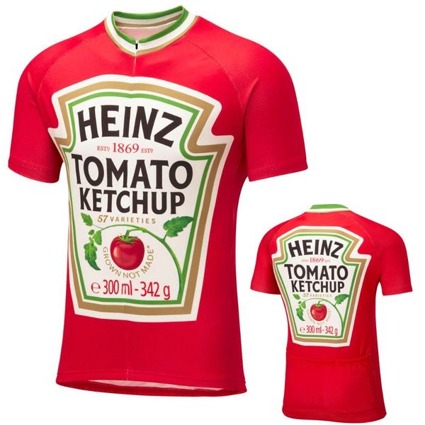 heinz tomato ketchup cycling jersey summer cycling clothing short sleeve men road race bike shirt mtb bicycle wear maillot, Black;red
heinz tomato ketchup cycling jersey summer cycling clothing short sleeve men road race bike shirt mtb bicycle wear maillot, Black;red