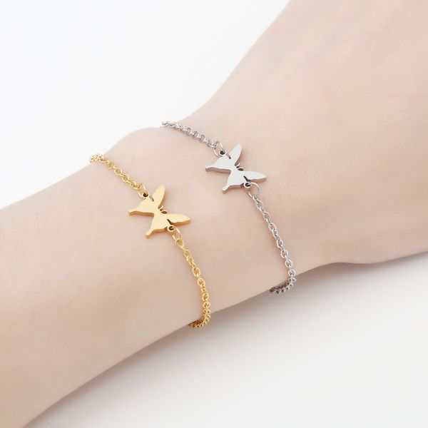 europe and the united states popular stainless steel microinsert plating butterfly lady bracelet environmental friendly simple h, Black
europe and the united states popular stainless steel microinsert plating butterfly lady bracelet environmental friendly simple h, Black