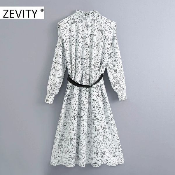 casual dresses zevity women vintage stand collar dots print sashes midi dress office lady long sleeve vestido chic business ds4416, Black;gray
casual dresses zevity women vintage stand collar dots print sashes midi dress office lady long sleeve vestido chic business ds4416, Black;gray