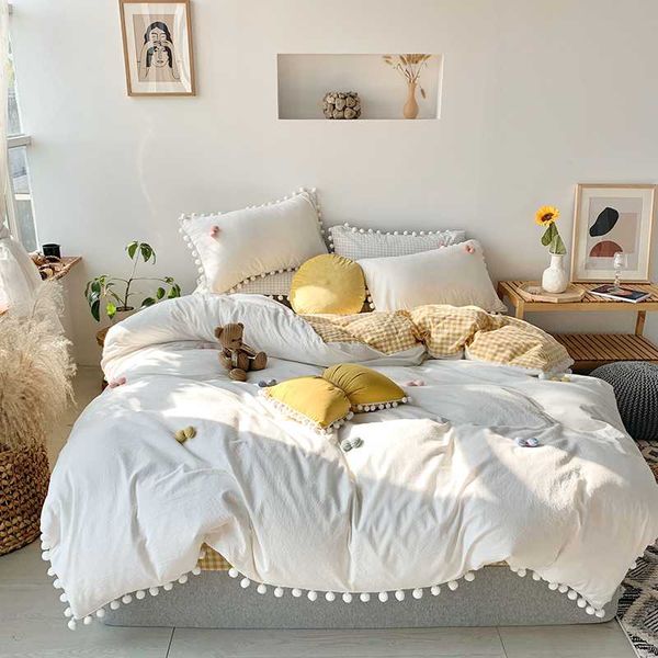 nature soft washed cotton duvet cover bed sheet set pillowshams 4pcs full/ size with zipper pom fringe bow comforter cover
nature soft washed cotton duvet cover bed sheet set pillowshams 4pcs full/ size with zipper pom fringe bow comforter cover