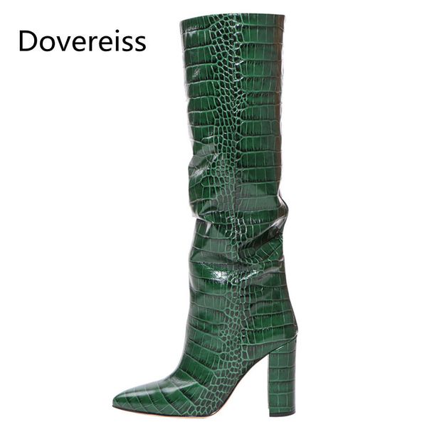 dovereiss fashion female boots winter new elegant consice gray pointed toe block heelspure color knee high boots 33-48, Black
dovereiss fashion female boots winter new elegant consice gray pointed toe block heelspure color knee high boots 33-48, Black