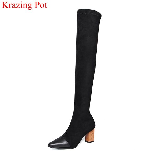 new arrivals flock square toe high heels slip on over the knee boots solid warm thigh high boots sweet runway winter shoes l3f2, Black
new arrivals flock square toe high heels slip on over the knee boots solid warm thigh high boots sweet runway winter shoes l3f2, Black