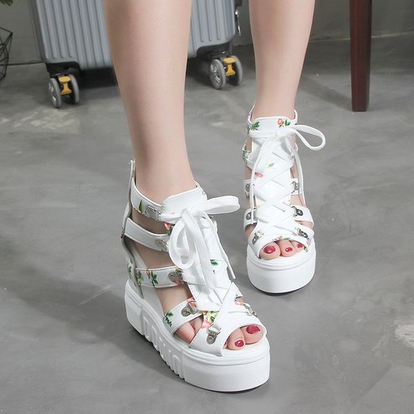 2020 new women's sandals waterproof platform wedge heel platform sandals women's mouth increased printing, Black
2020 new women's sandals waterproof platform wedge heel platform sandals women's mouth increased printing, Black