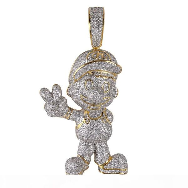 cool mario iced out pendant hip hop designer jewelry diamond necklace gold miami cuban link chain micro paved bling cz punk men, Silver
cool mario iced out pendant hip hop designer jewelry diamond necklace gold miami cuban link chain micro paved bling cz punk men, Silver