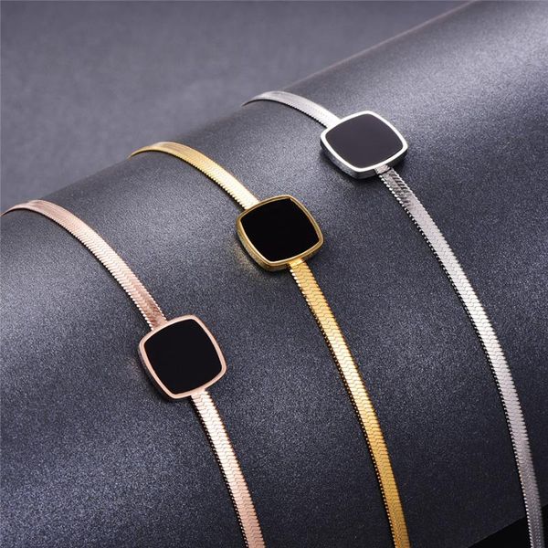 martick black square pendant snake chain statement necklace for woman metal choker collares jewelry p42, Silver
martick black square pendant snake chain statement necklace for woman metal choker collares jewelry p42, Silver