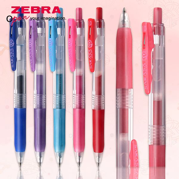 1pcs japan zebra sarasa pressing gel pen jje15 metal 9 color series 1.0mm color hand book gold and silver gel pen