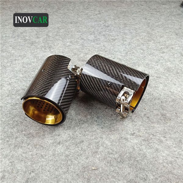 new style golden stainless steel exhaust tail pipe for b-mw 92mm outlet shiny carbon fiber exhaust tips 1 piece
new style golden stainless steel exhaust tail pipe for b-mw 92mm outlet shiny carbon fiber exhaust tips 1 piece