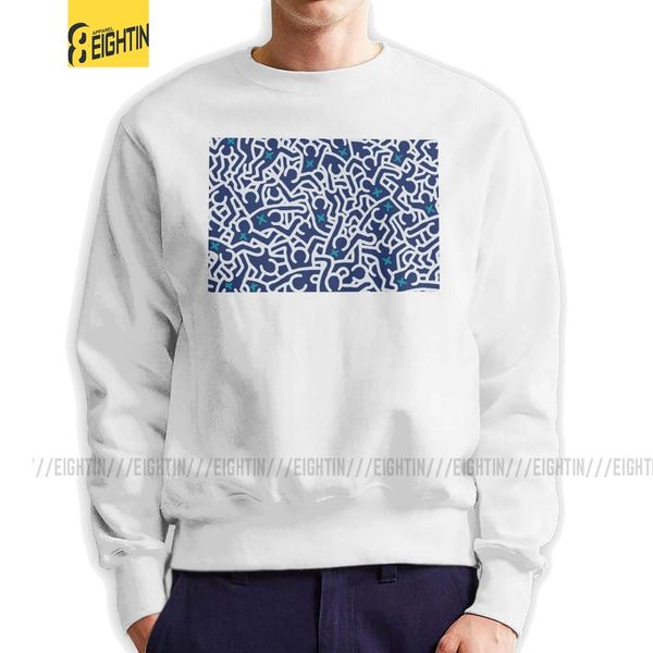 man keith haring sweatshirt vintage pullovers 100% organic cotton art hoodie clothing, Black
man keith haring sweatshirt vintage pullovers 100% organic cotton art hoodie clothing, Black