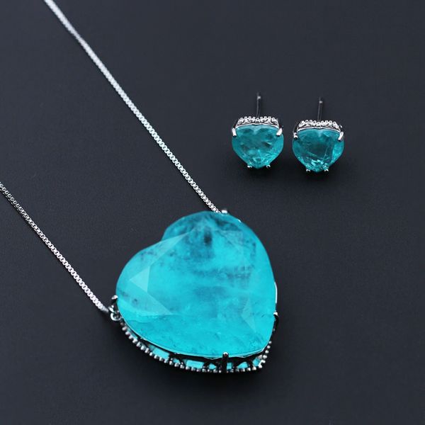 newranos blue heart pedra fusion stone pendant necklace & earrings sets 30mm*30mm big pendant jewelry sets for women sfx0011082, Golden
newranos blue heart pedra fusion stone pendant necklace & earrings sets 30mm*30mm big pendant jewelry sets for women sfx0011082, Golden