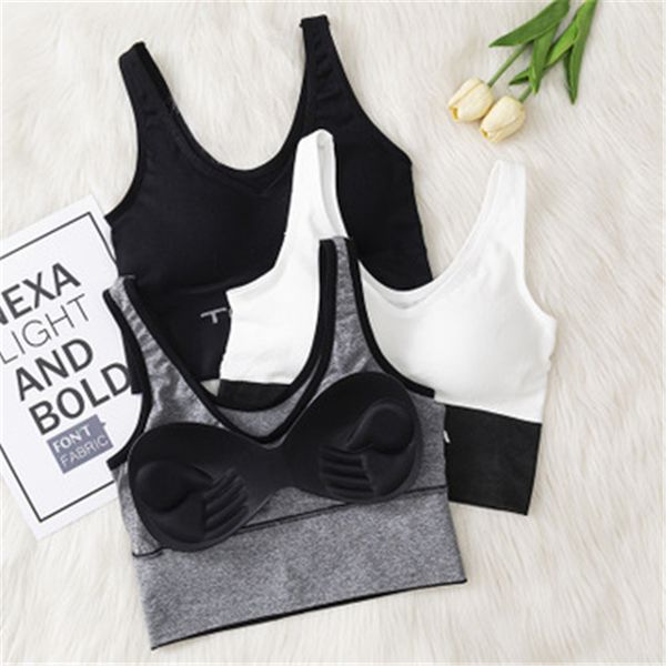 gym clothing pad sports bra women underwear large size a-d girl breathable high elastic running sportswear yoga for fitness vest, White;black
gym clothing pad sports bra women underwear large size a-d girl breathable high elastic running sportswear yoga for fitness vest, White;black