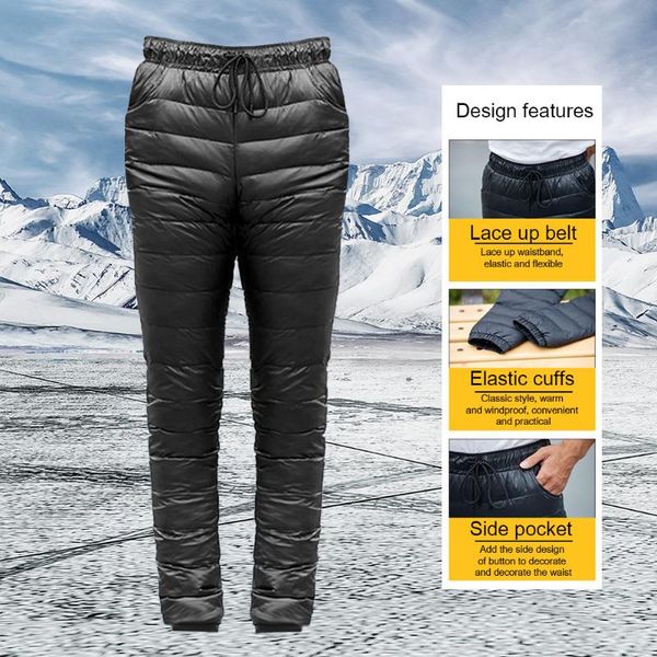 outdoor windproof drawstring down pants climbing warm trousers skiing thickened camping portable outdoor elements, Black;green
outdoor windproof drawstring down pants climbing warm trousers skiing thickened camping portable outdoor elements, Black;green