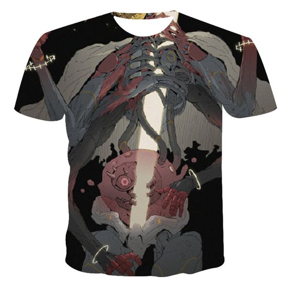 graffiti style new anime print the 3d print shirts horror humor oversized men clothing