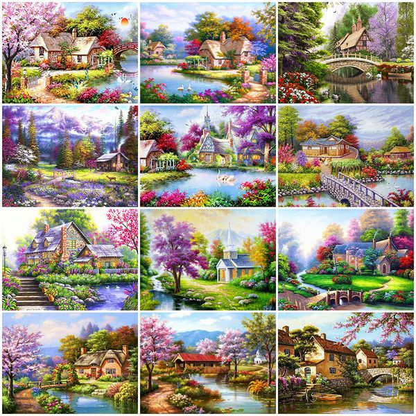 evershine 5d diamond embroidery landscape diamond painting house full square round mosaic rhinestone picture cross stitch crafts
evershine 5d diamond embroidery landscape diamond painting house full square round mosaic rhinestone picture cross stitch crafts