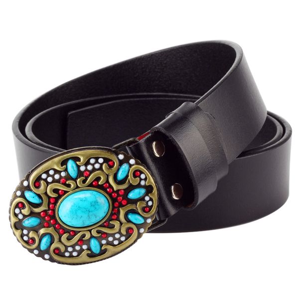 fashion women belt gem turquoise buckle genuine leather bead buckle women's leather belt cowhide jeans turquoise, Black;brown
fashion women belt gem turquoise buckle genuine leather bead buckle women's leather belt cowhide jeans turquoise, Black;brown