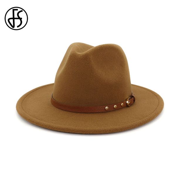 fs khaki yellow wool felt fedora hat with leather ribbon women men winter autumn wide brim jazz cap elegant panama hats, Blue;gray
fs khaki yellow wool felt fedora hat with leather ribbon women men winter autumn wide brim jazz cap elegant panama hats, Blue;gray