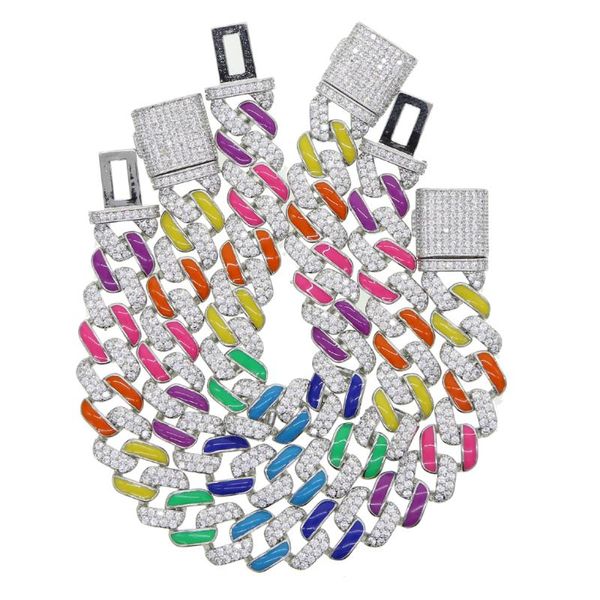 hip hop bling iced out 11mm rapper bracelet full cz pave with rainbow enamel miami cuban link chain bracelet for women jewelry, Golden;silver
hip hop bling iced out 11mm rapper bracelet full cz pave with rainbow enamel miami cuban link chain bracelet for women jewelry, Golden;silver