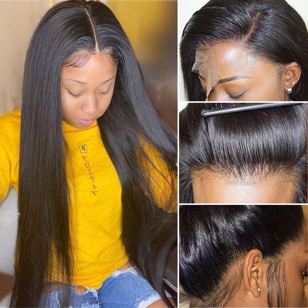 150%density 4x4inch realistic silk base full lace human hair wigs for women brazilian human remy hair natural color bleach knots, Black
150%density 4x4inch realistic silk base full lace human hair wigs for women brazilian human remy hair natural color bleach knots, Black