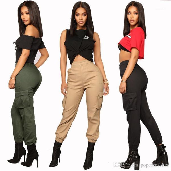 pockets solid color high waist loose cargo pants street style women pants designer womens harem pants fashion multi, Black;white
pockets solid color high waist loose cargo pants street style women pants designer womens harem pants fashion multi, Black;white