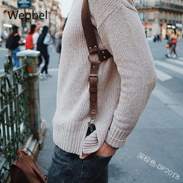 wepbel punk man pu belt adjustable harness new buckle loop adjustable shoulder strap leather belt, Black;brown
wepbel punk man pu belt adjustable harness new buckle loop adjustable shoulder strap leather belt, Black;brown