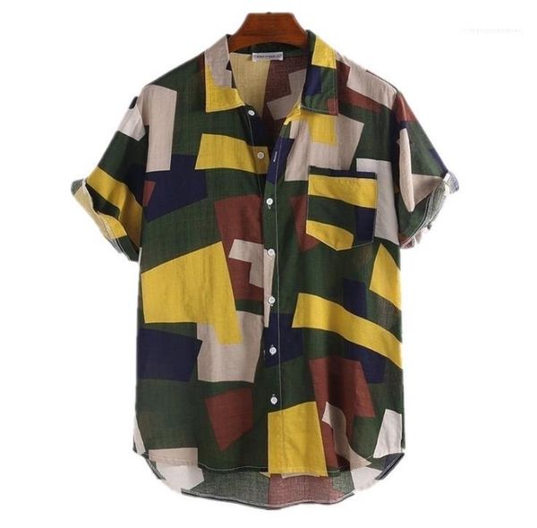 mens plaid patchwork summer shirts man lapel neck short sleeve contrast color loose shirt men fashion casual clothes, White;black
mens plaid patchwork summer shirts man lapel neck short sleeve contrast color loose shirt men fashion casual clothes, White;black