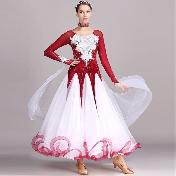 new ballroom dance competition dress dance ballroom waltz dresses standard dress women wear women, Black;red
new ballroom dance competition dress dance ballroom waltz dresses standard dress women wear women, Black;red