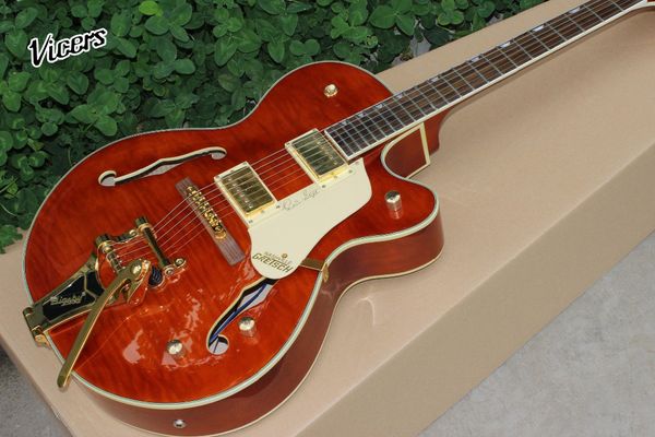 custom shop,tiger flame standard custom f hollow body jazz electric guitar.gold hardware.vibrato system.rosewood fingerboard
custom shop,tiger flame standard custom f hollow body jazz electric guitar.gold hardware.vibrato system.rosewood fingerboard