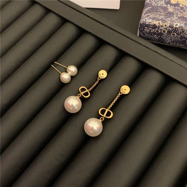 retro pearl earrings letters tassel designer earring women brand earrings stud jewelry accessories luxury pendant earrings, Golden
retro pearl earrings letters tassel designer earring women brand earrings stud jewelry accessories luxury pendant earrings, Golden
