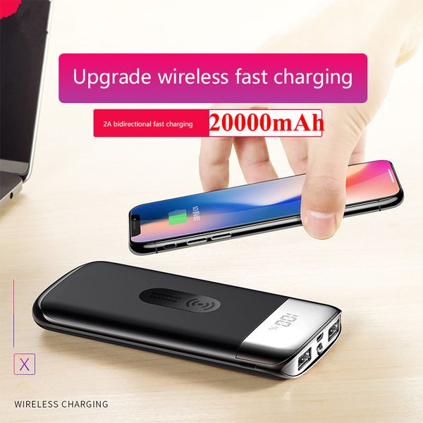 qi wireless charger power bank 20000mah 2a two-way fast charging pure copper core external battery powerbank supply for iphone
qi wireless charger power bank 20000mah 2a two-way fast charging pure copper core external battery powerbank supply for iphone