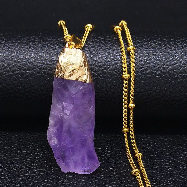 2020 fashion purple crystal stainless steel chain necklace for women gold color necklaces pendants jewelry collar mujer ng44s04, Silver
2020 fashion purple crystal stainless steel chain necklace for women gold color necklaces pendants jewelry collar mujer ng44s04, Silver
