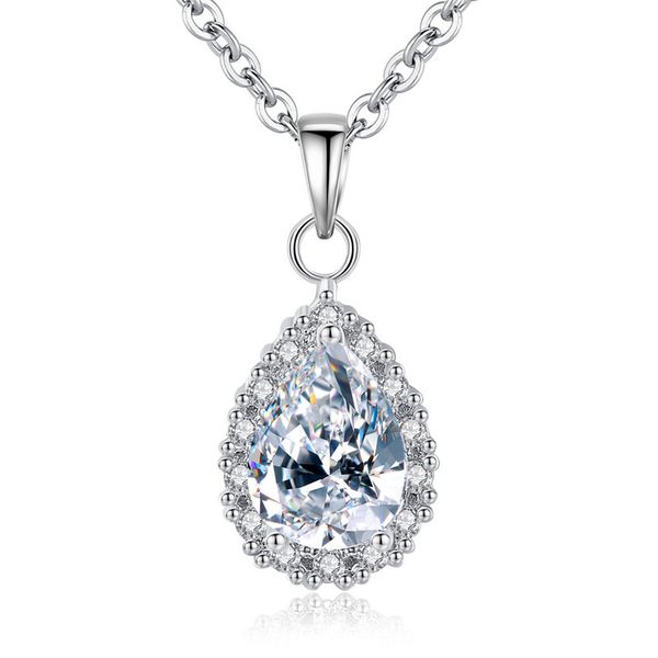 simple female white crystal pendant necklace rose gold silver color chain necklace cute water drop wedding for women
simple female white crystal pendant necklace rose gold silver color chain necklace cute water drop wedding for women