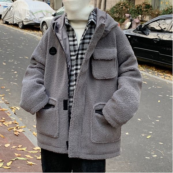 uyuk2020 winter coat men xinshi thick and cashmere lamb cargo temperament casual fashion cotton men's clothes homme, Black
uyuk2020 winter coat men xinshi thick and cashmere lamb cargo temperament casual fashion cotton men's clothes homme, Black