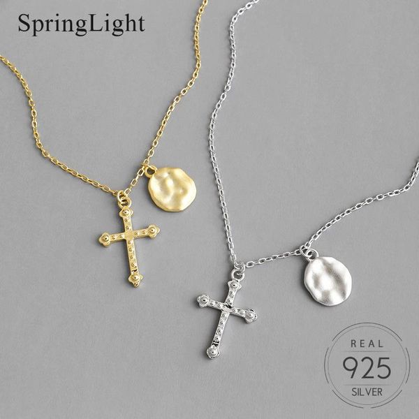 springlight unique cross round card clavicle pendant necklace real 925 sterling silver handmade fine jewelry necklaces for women
springlight unique cross round card clavicle pendant necklace real 925 sterling silver handmade fine jewelry necklaces for women