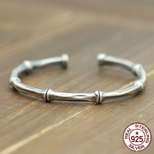 100% s925 men's bracelets retro personality simple jewelry bamboo opening a lifetime bracelet to send a gift of love 2019 hot, Black
100% s925 men's bracelets retro personality simple jewelry bamboo opening a lifetime bracelet to send a gift of love 2019 hot, Black