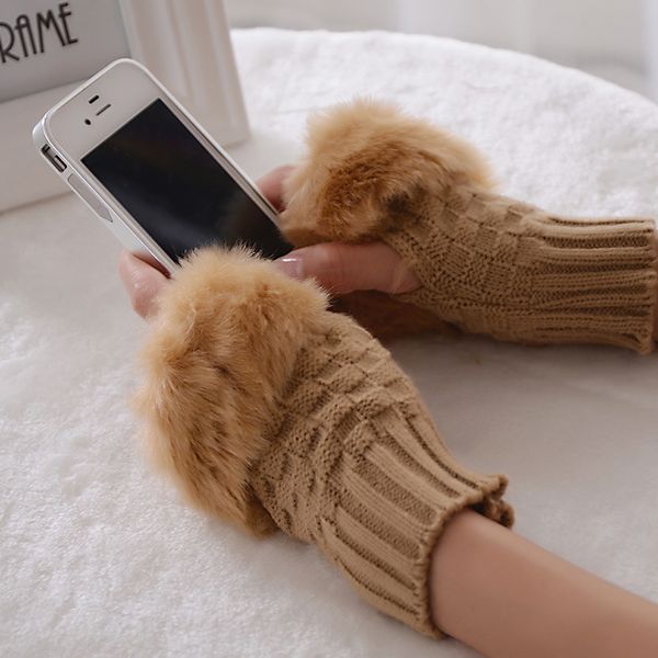 winter women faux fur knitted gloves cute crochet knitted fingerless gloves female knitting warmer wrist hand, Blue;gray
winter women faux fur knitted gloves cute crochet knitted fingerless gloves female knitting warmer wrist hand, Blue;gray