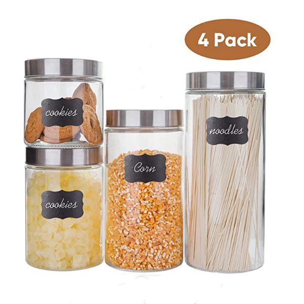 glass food storage containers set,airtight food jars set of 4 kitchen canisters for sugar,candy, cookie, rice
glass food storage containers set,airtight food jars set of 4 kitchen canisters for sugar,candy, cookie, rice