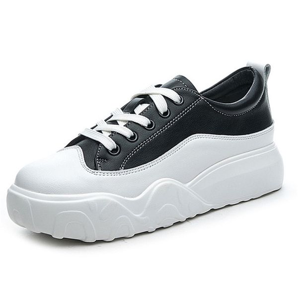 2020 новые белые кроссовки женщин осени вскользь женской vulcanized shoesleather дышащего толстой подошва шнуровка женской обуви, Black
2020 новые белые кроссовки женщин осени вскользь женской vulcanized shoesleather дышащего толстой подошва шнуровка женской обуви, Black