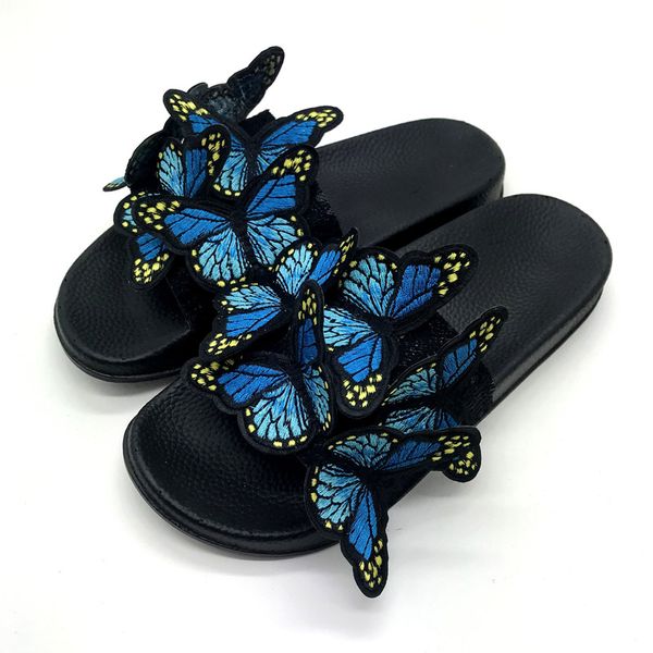 new arrival fashion women's slippers euro popular summer butterfly-knot embroidery slides outside large size female sandals, Black
new arrival fashion women's slippers euro popular summer butterfly-knot embroidery slides outside large size female sandals, Black