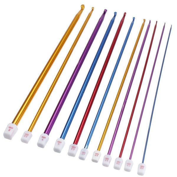 11pcs 10.6" aluminum crochet hook knit needles set 2-8mm
11pcs 10.6" aluminum crochet hook knit needles set 2-8mm