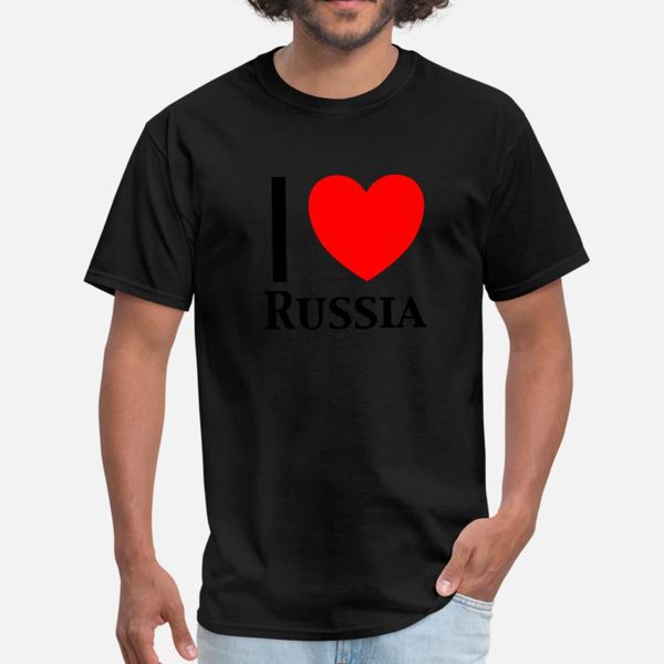 i love russia t shirt men design short sleeve o neck letters loose fashion spring autumn pictures shirt