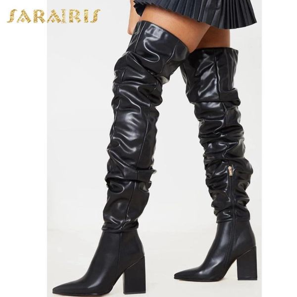 sarairis 2020 large size 43 high heels fetish boots woman shoes pointed toe party autumn over the knee boots female, Black
sarairis 2020 large size 43 high heels fetish boots woman shoes pointed toe party autumn over the knee boots female, Black
