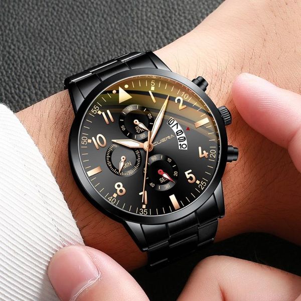 19 colors cuena watch men automatic date watch for men stainless steel wristwatches mens quartz wristwatches reloj hombre, Slivery;brown
19 colors cuena watch men automatic date watch for men stainless steel wristwatches mens quartz wristwatches reloj hombre, Slivery;brown