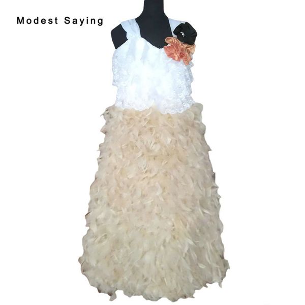 lovely kakhi a-line feather flower girl dress 2020 with straps ankle-length girl pageant party prom gowns primera comunion yf32, Red;yellow
lovely kakhi a-line feather flower girl dress 2020 with straps ankle-length girl pageant party prom gowns primera comunion yf32, Red;yellow