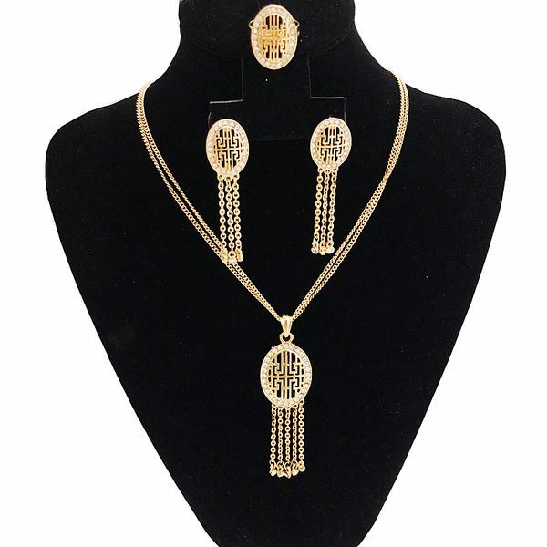 dubai three-piece wedding accessories set french fashion accessories vintage tassels necklaces earrings ring, Silver
dubai three-piece wedding accessories set french fashion accessories vintage tassels necklaces earrings ring, Silver